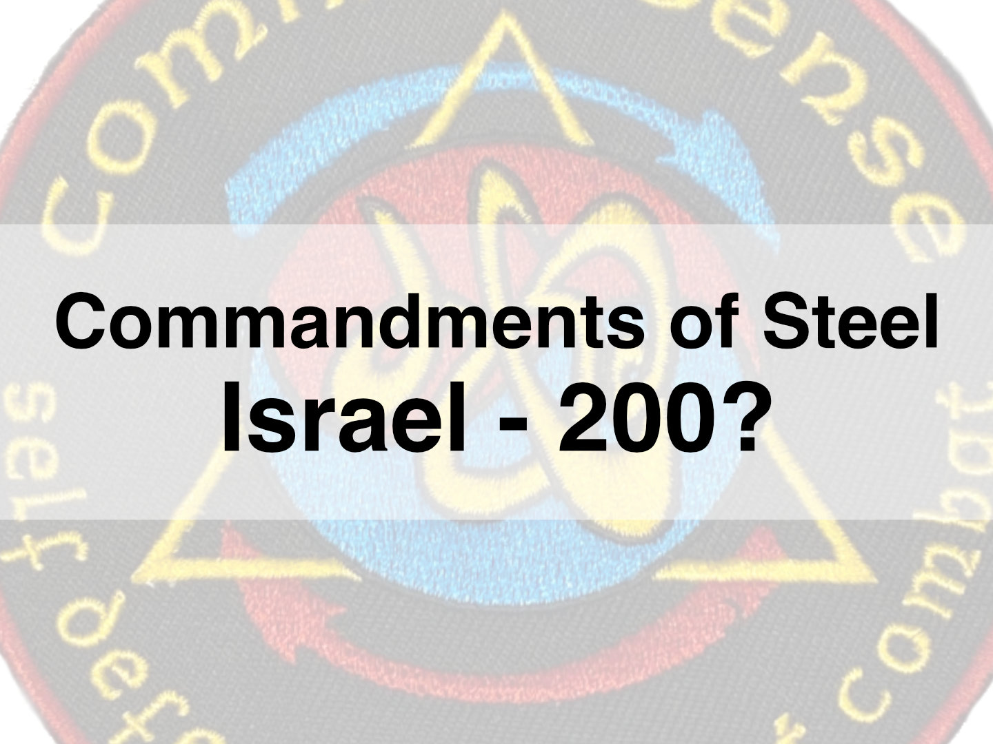 Commandments of Steel